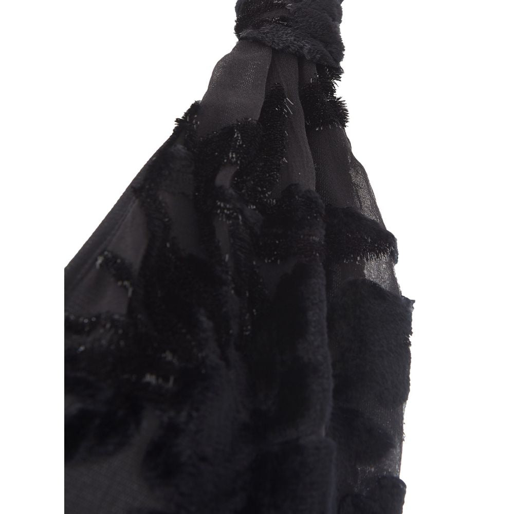 Lardini Schwarzes Viskose-Cocktailkleid