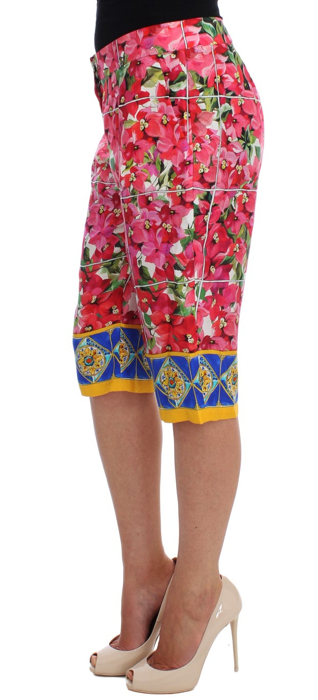 Dolce & Gabbana Multicolor Floral Caprihose Shorts