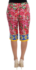Dolce & Gabbana Multicolor Floral Caprihose Shorts