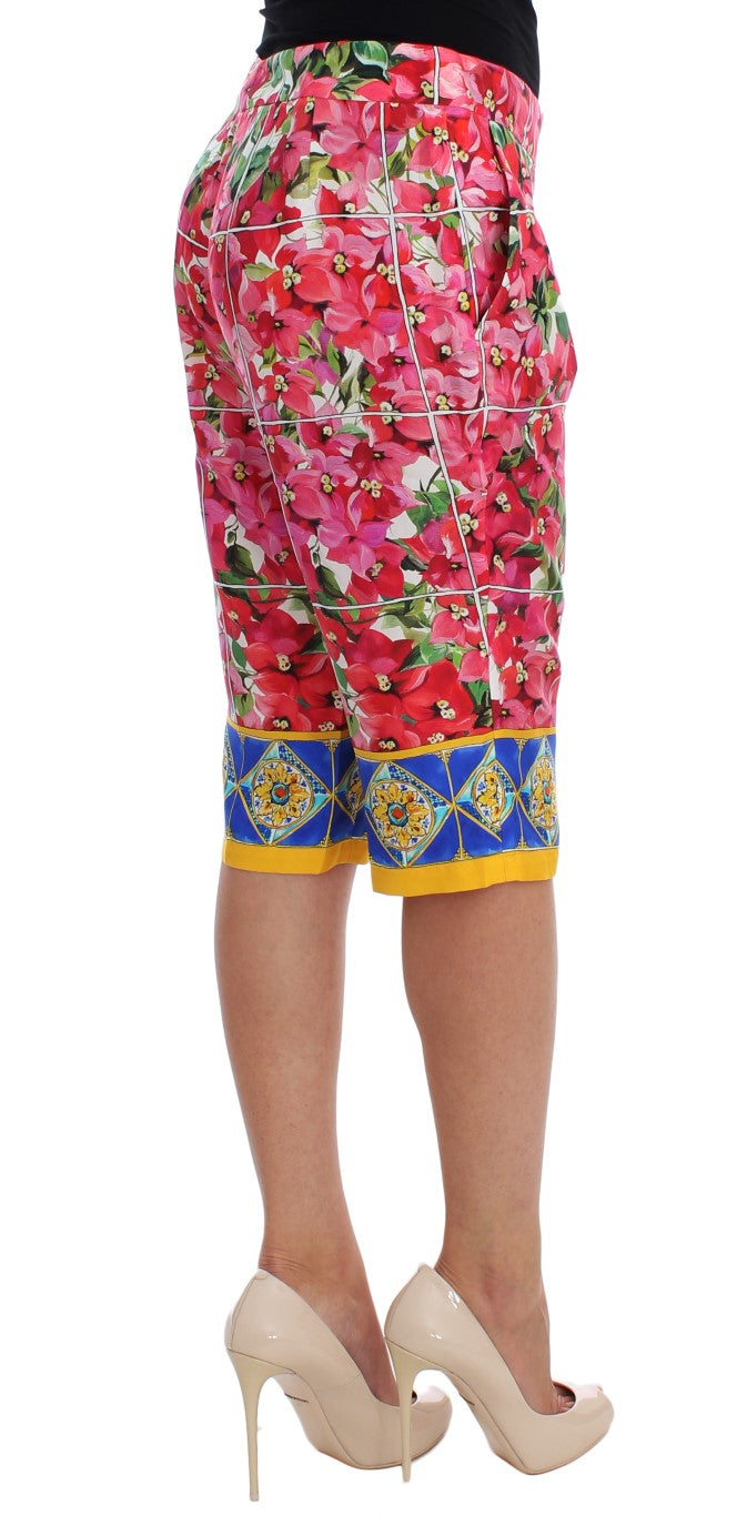 Dolce & Gabbana Multicolor Floral Caprihose Shorts