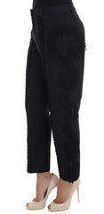 Dolce & Gabbana Zwarte Katoenen Stretch Torero Capri Broek