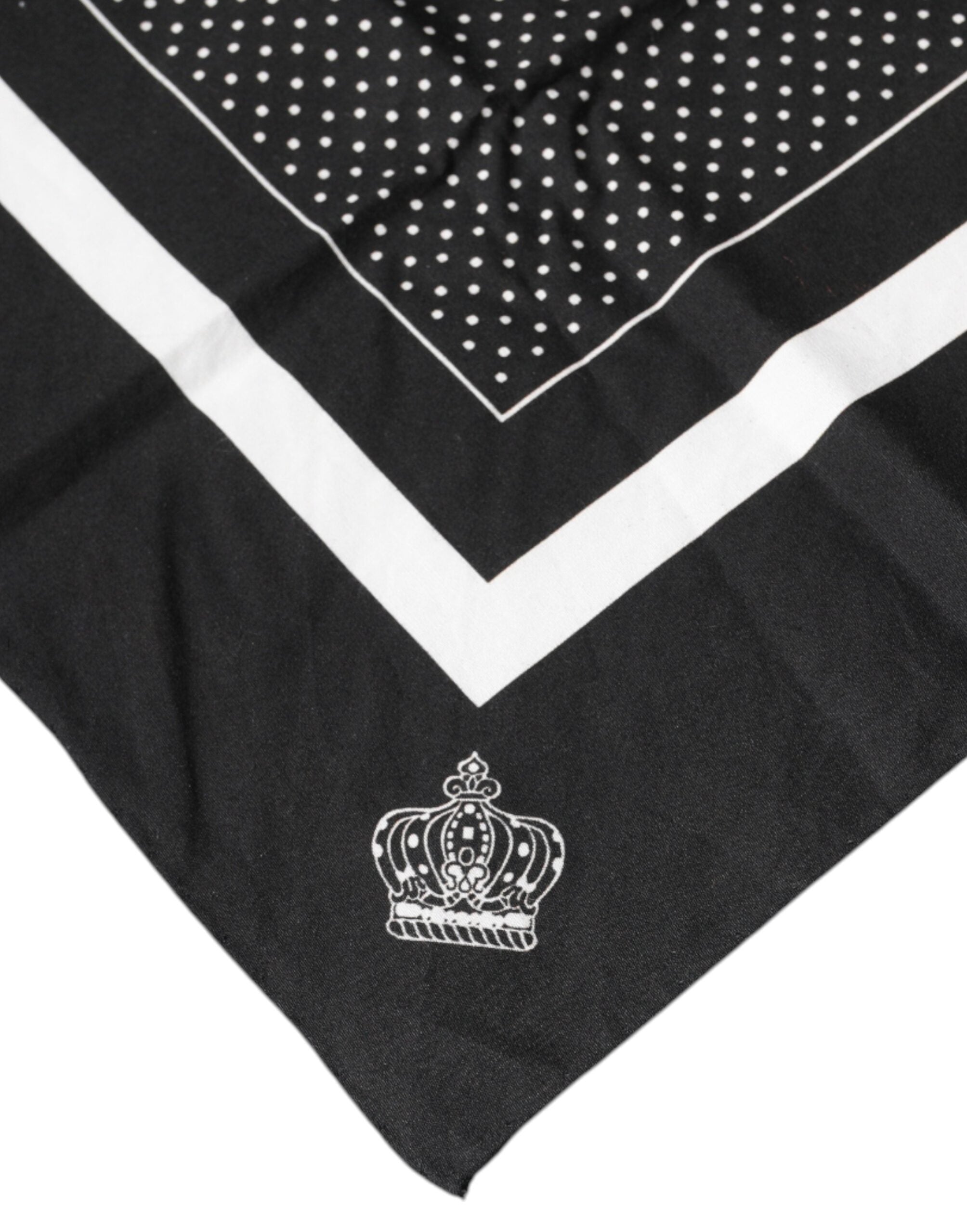 Dolce & Gabbana Zwart Katoenen Zakdoek met Polka Dots
