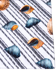 Dolce & Gabbana Multicolor Stripes Seashells Beach Towel