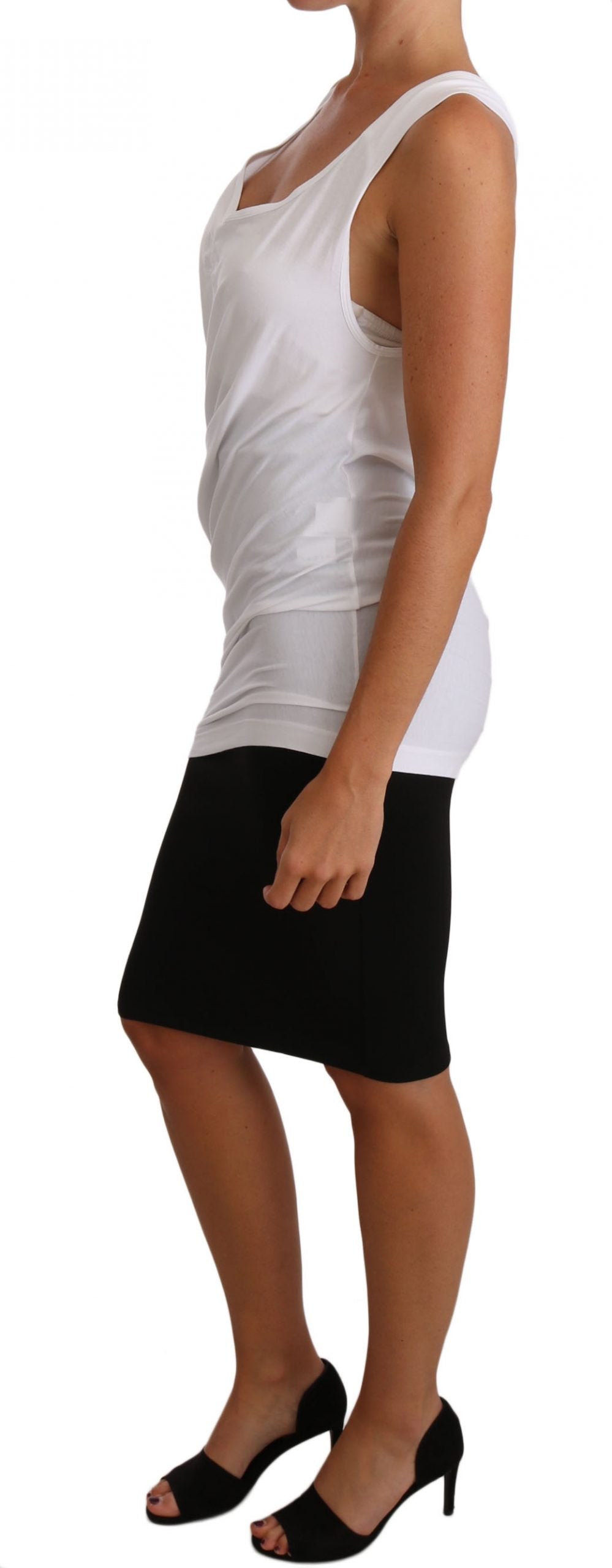 Cavalli Weißes Tanktop CAVALLI T-Shirt Jersey