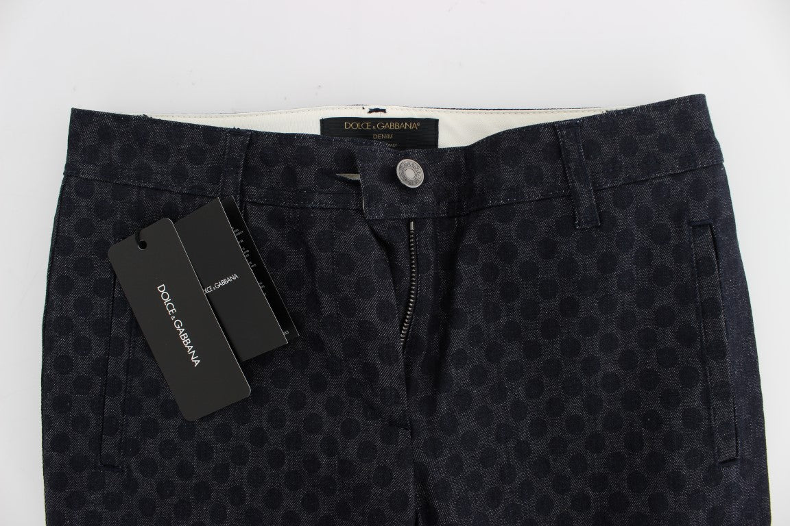 Dolce & Gabbana Polka Dotted Slim Capri Jeans