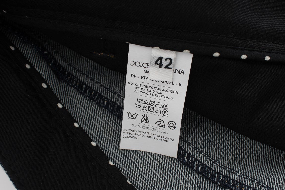 Dolce & Gabbana Blauwe Denim Katoenen CAPRI Torero Jeans