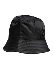Dolce & Gabbana Zwarte Katoenen Bucket Hat Met Brede Rand