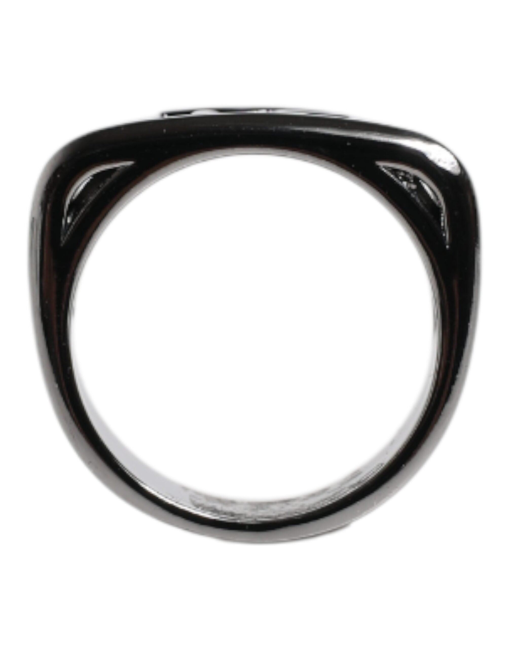 Dolce & Gabbana Zilverkleurige Messing Anello DG Logo Ring