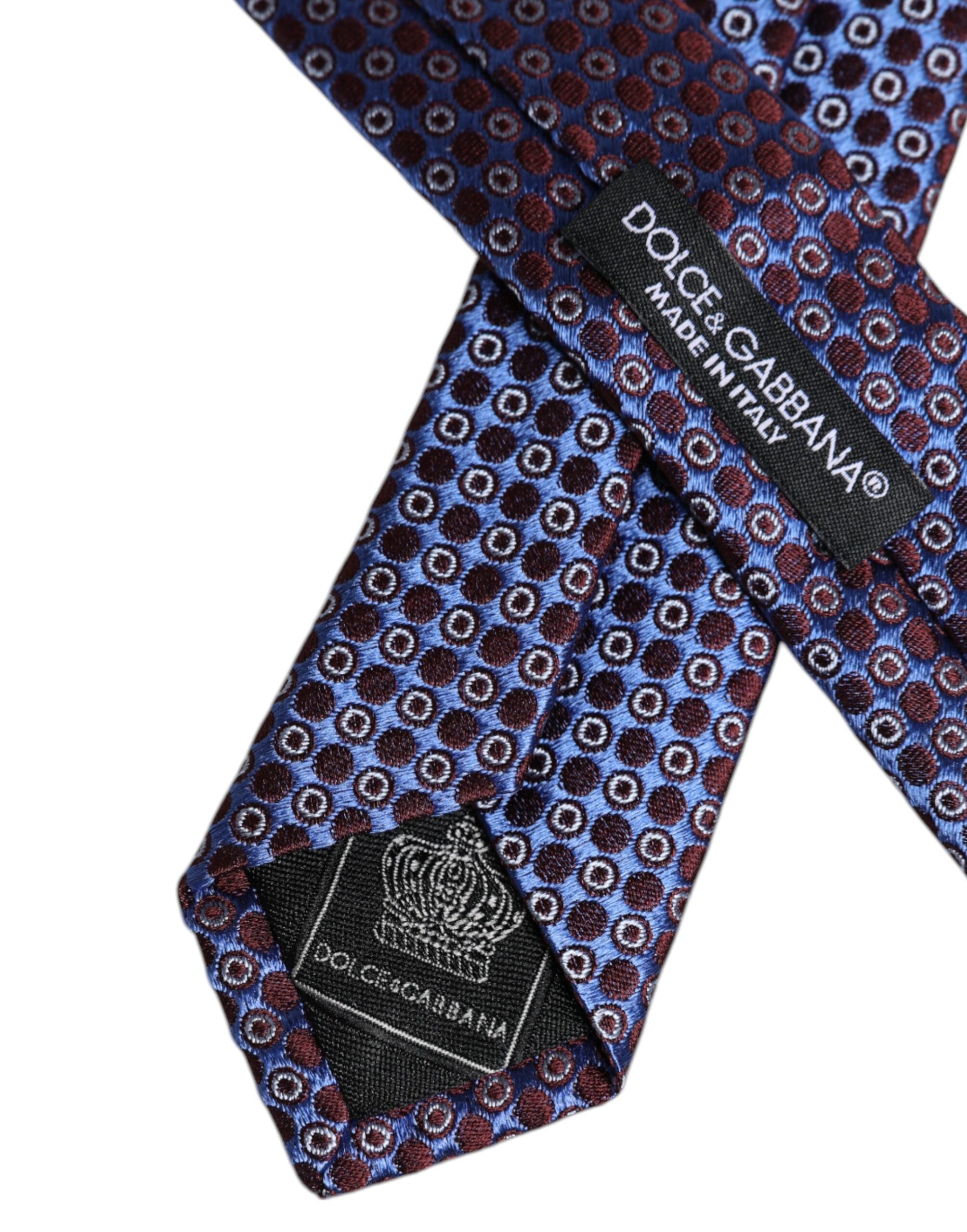 Dolce & Gabbana Multikleur Cirkels Zijden Verstelbare Stropdas