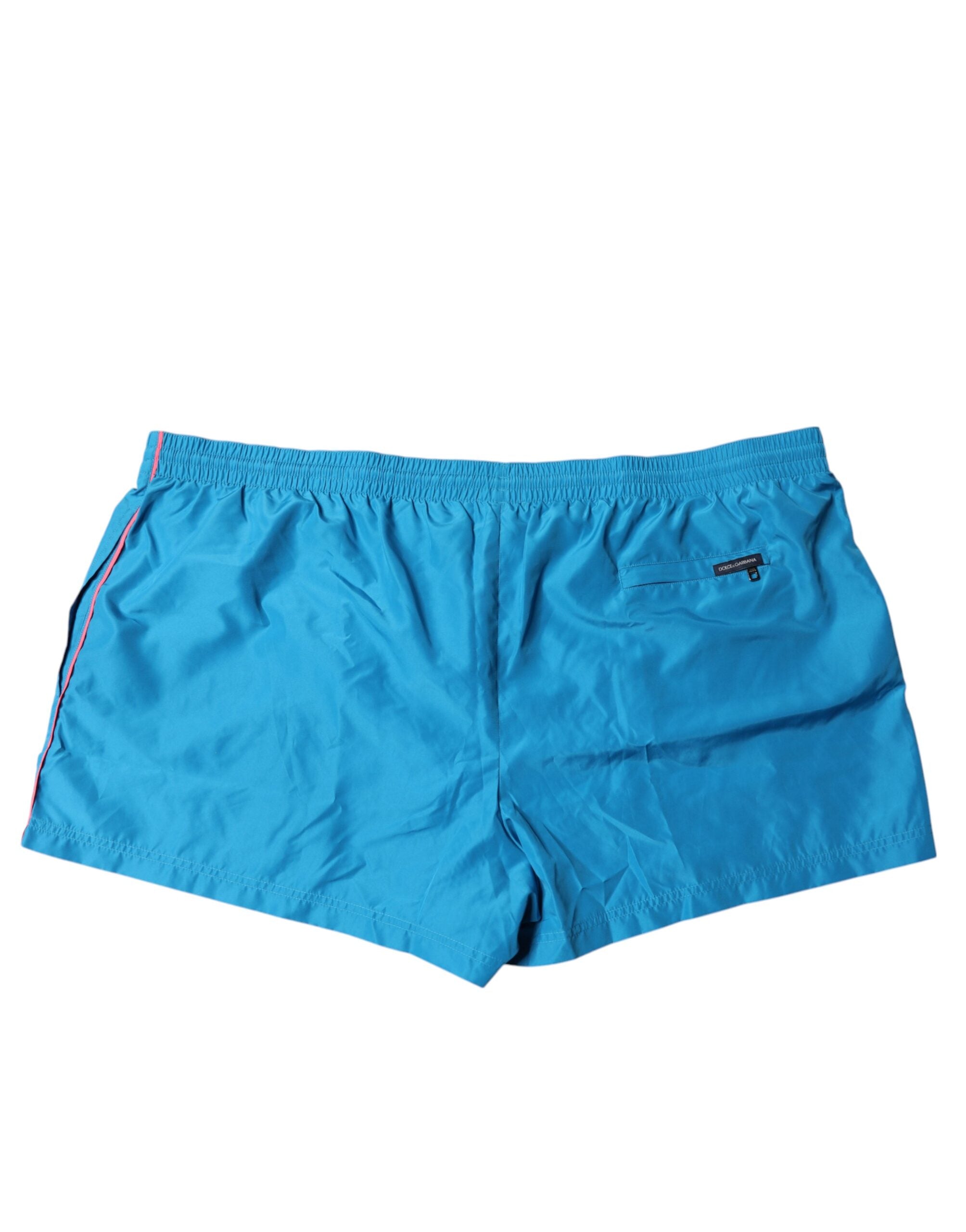 Dolce & Gabbana Türkise Logo-Strandshorts 2-teilige Bademode