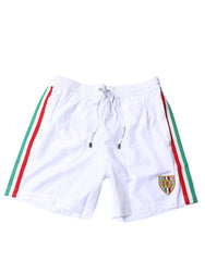 Dolce & Gabbana White Stripes Beachwear Shorts 2-teilige Bademode