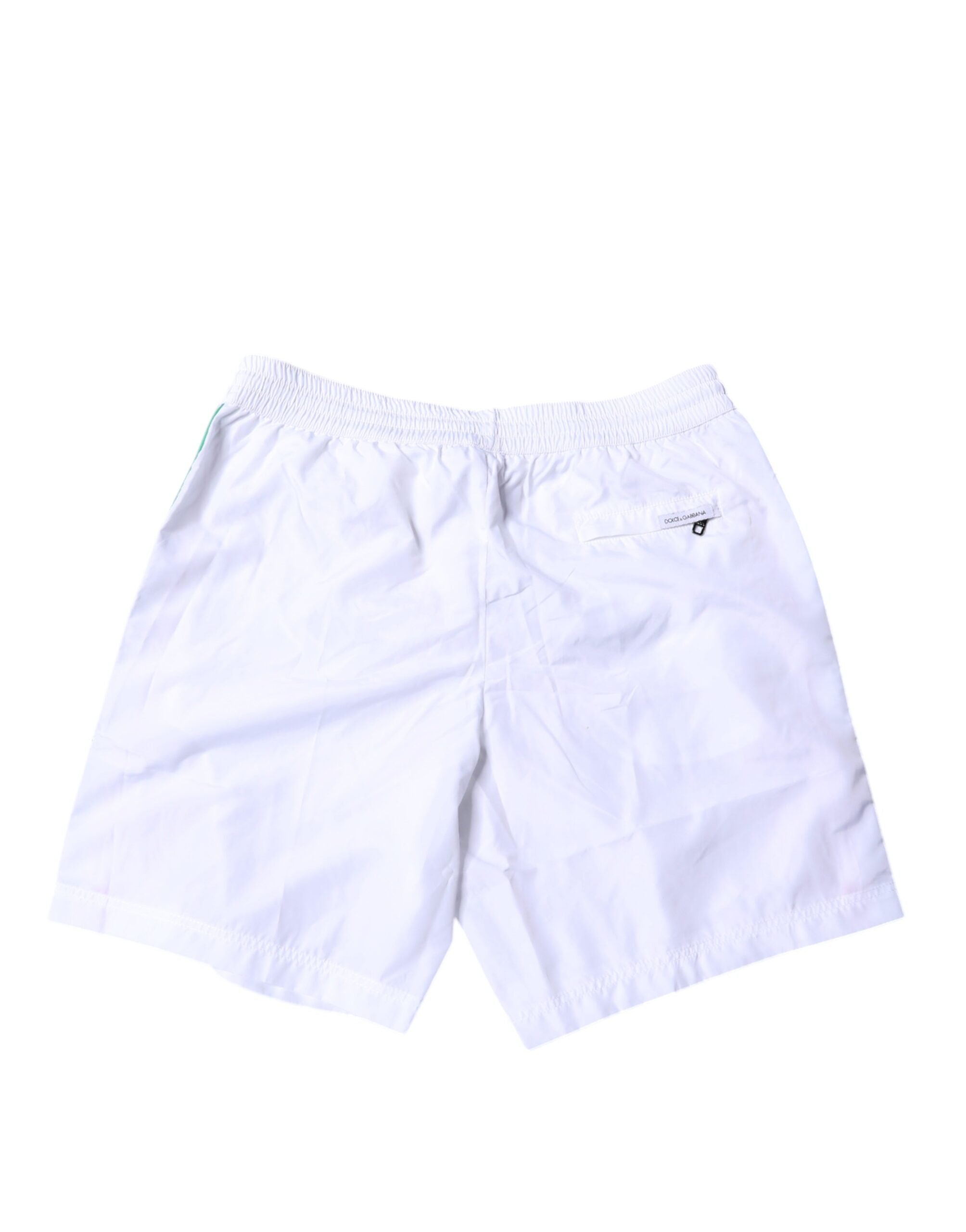 Dolce & Gabbana White Stripes Beachwear Shorts 2-teilige Bademode