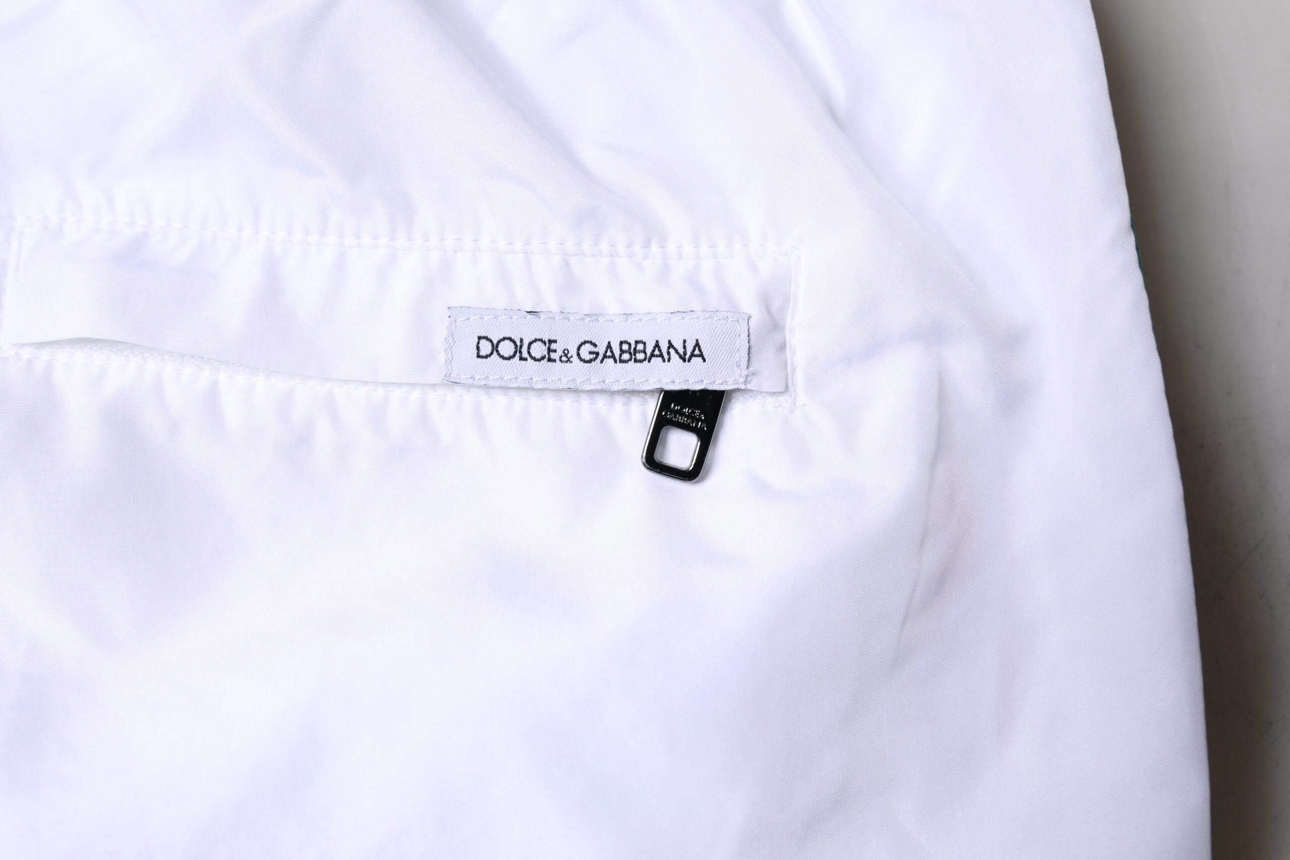 Dolce & Gabbana White Stripes Beachwear Shorts 2-teilige Bademode