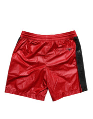 Dolce & Gabbana Rote Polyester Badehosen 2tlg. Bademode