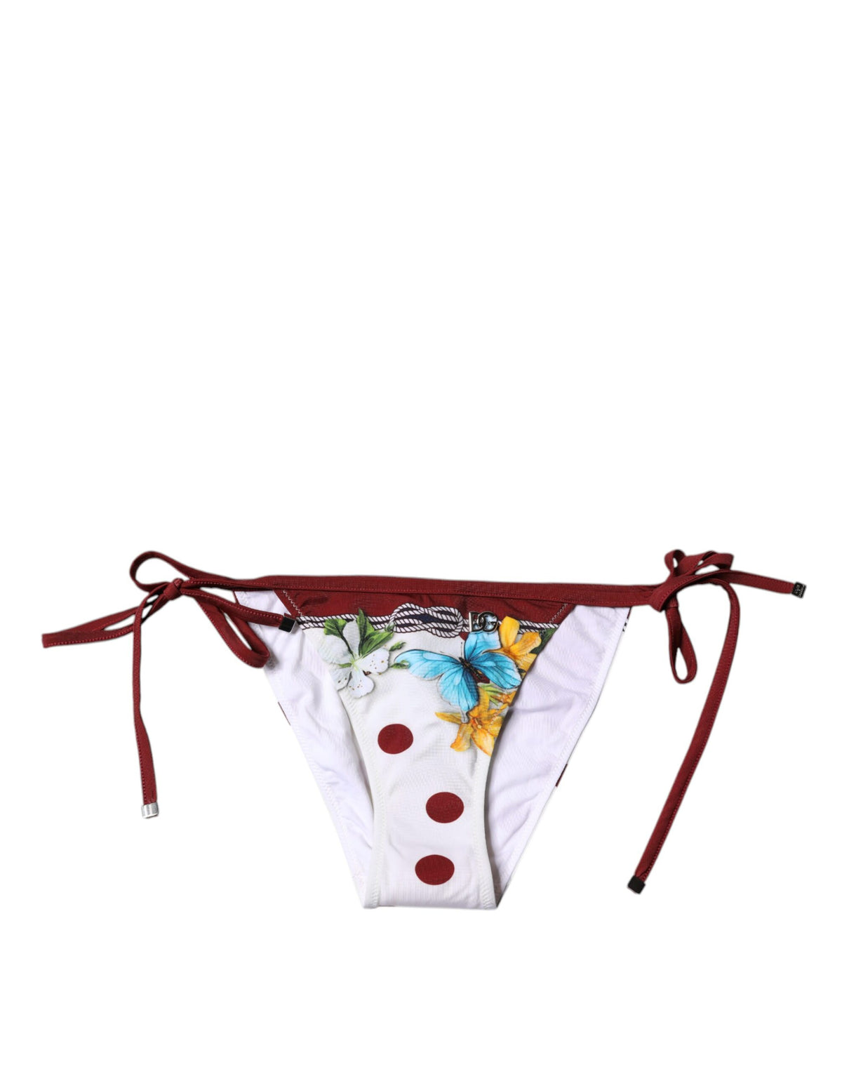 Dolce & Gabbana Badehose mit weißem Blumenmuster Bikini Unterteil Bademode