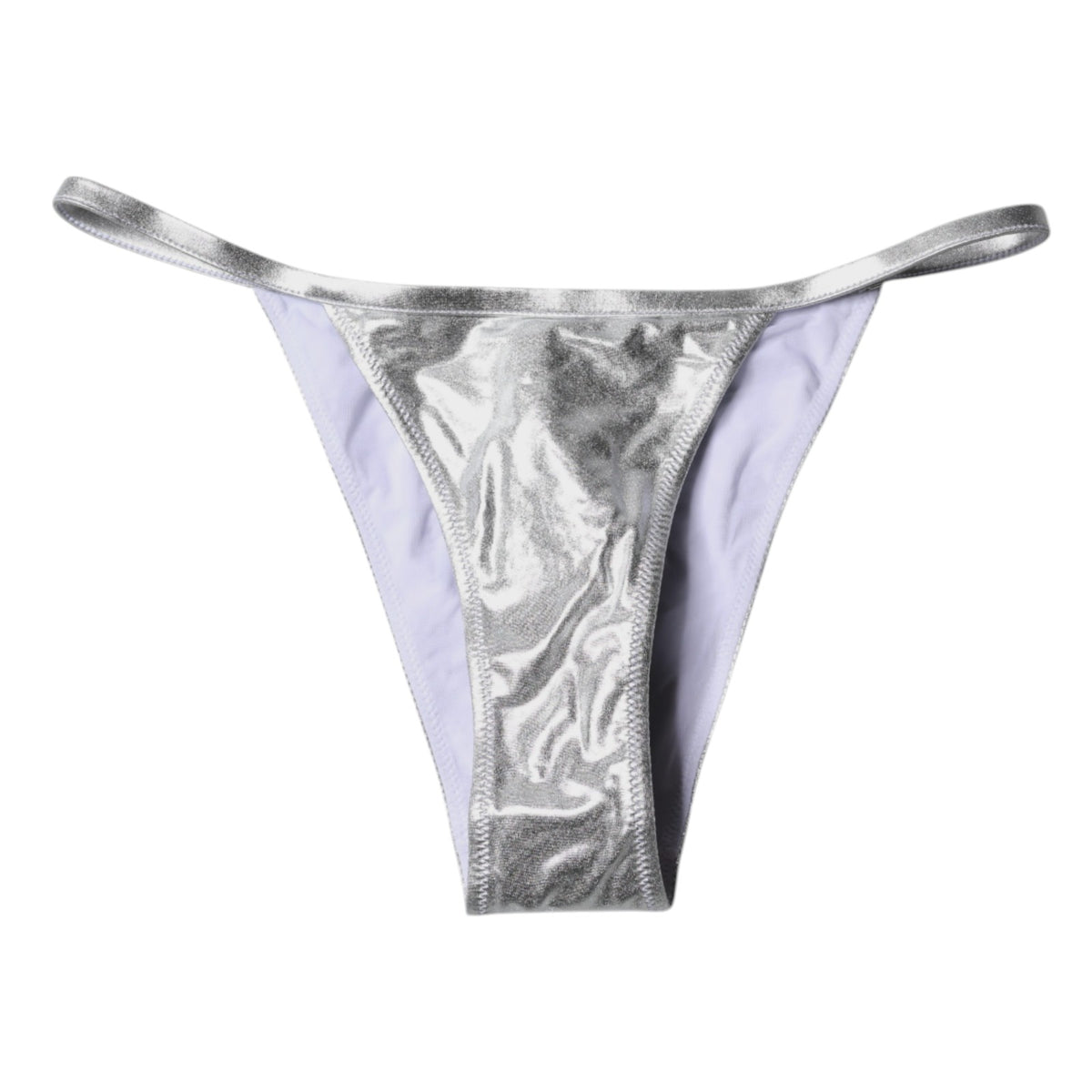 Dolce & Gabbana Silber Polyester Strandmode Bikinislip Bademode