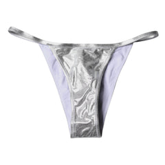 Dolce & Gabbana Silber Polyester Strandmode Bikinislip Bademode