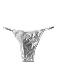Dolce & Gabbana Silber Polyester Strandmode Bikinislip Bademode