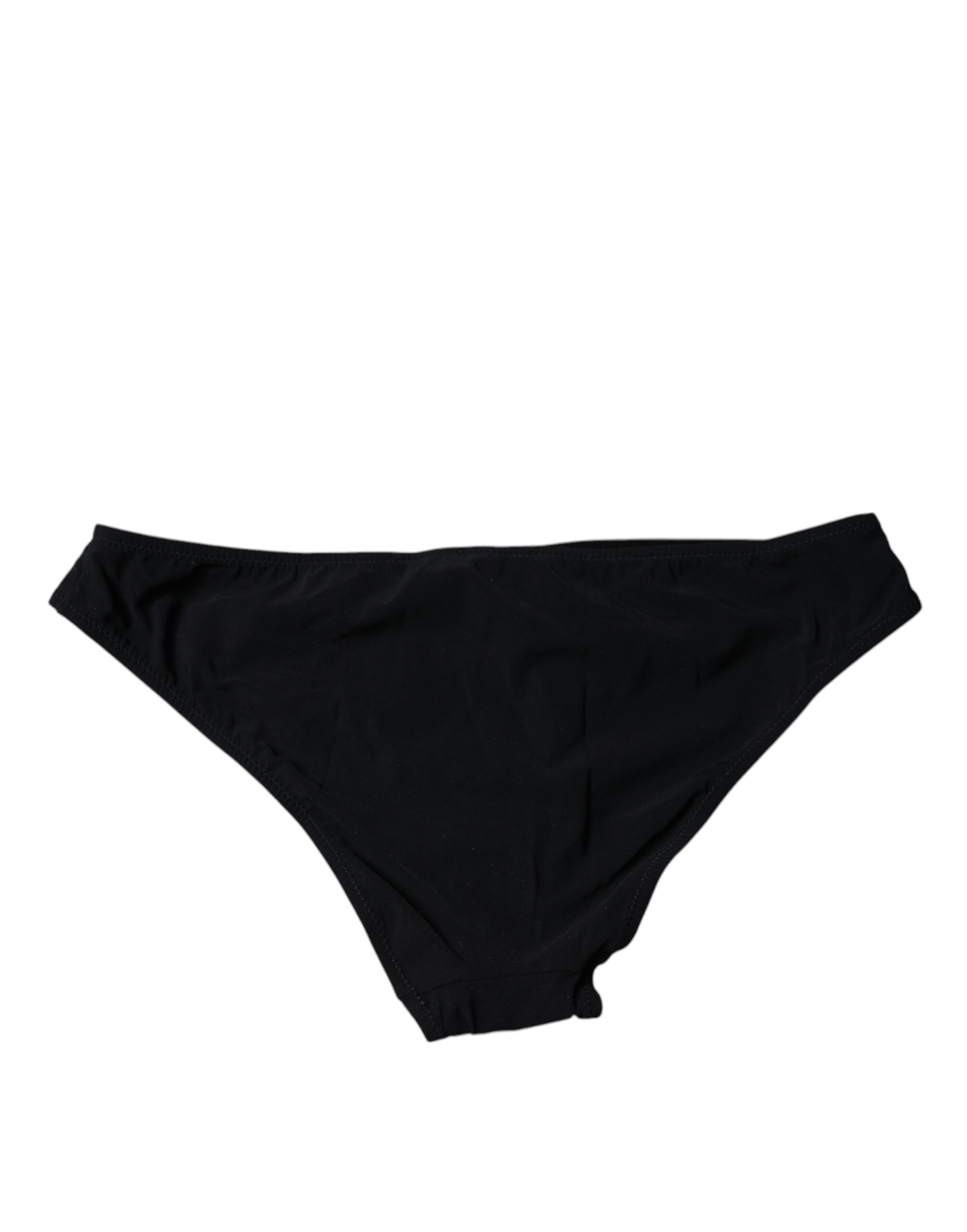 Dolce & Gabbana Schwarzer Slip aus Nylon-Stretch mit mittlerer Bundhöhe