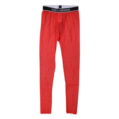 Dolce & Gabbana Rote Logo-Spitzen-Dessous-enge Hose Unterwäsche