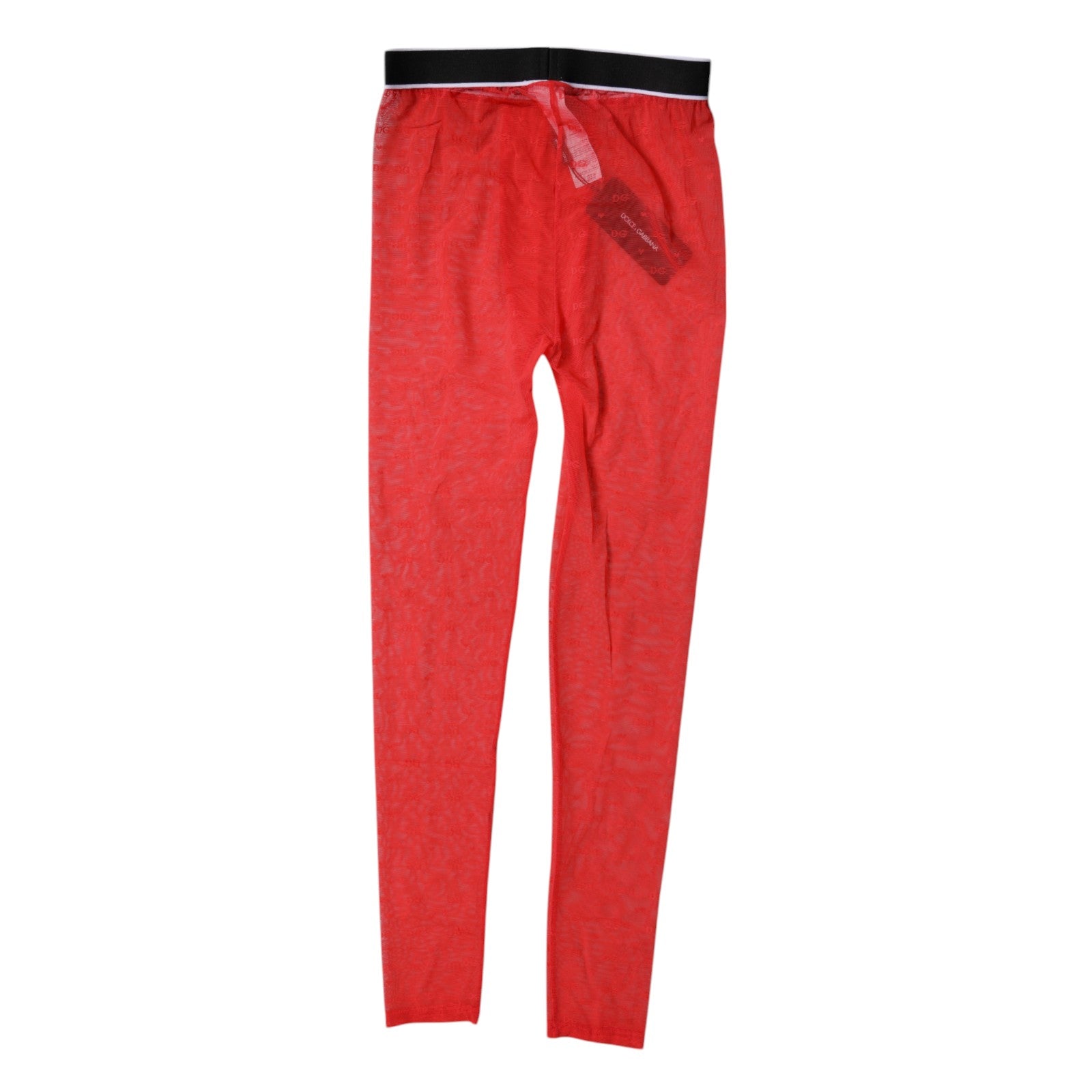 Dolce & Gabbana Rote Logo-Spitzen-Dessous-enge Hose Unterwäsche