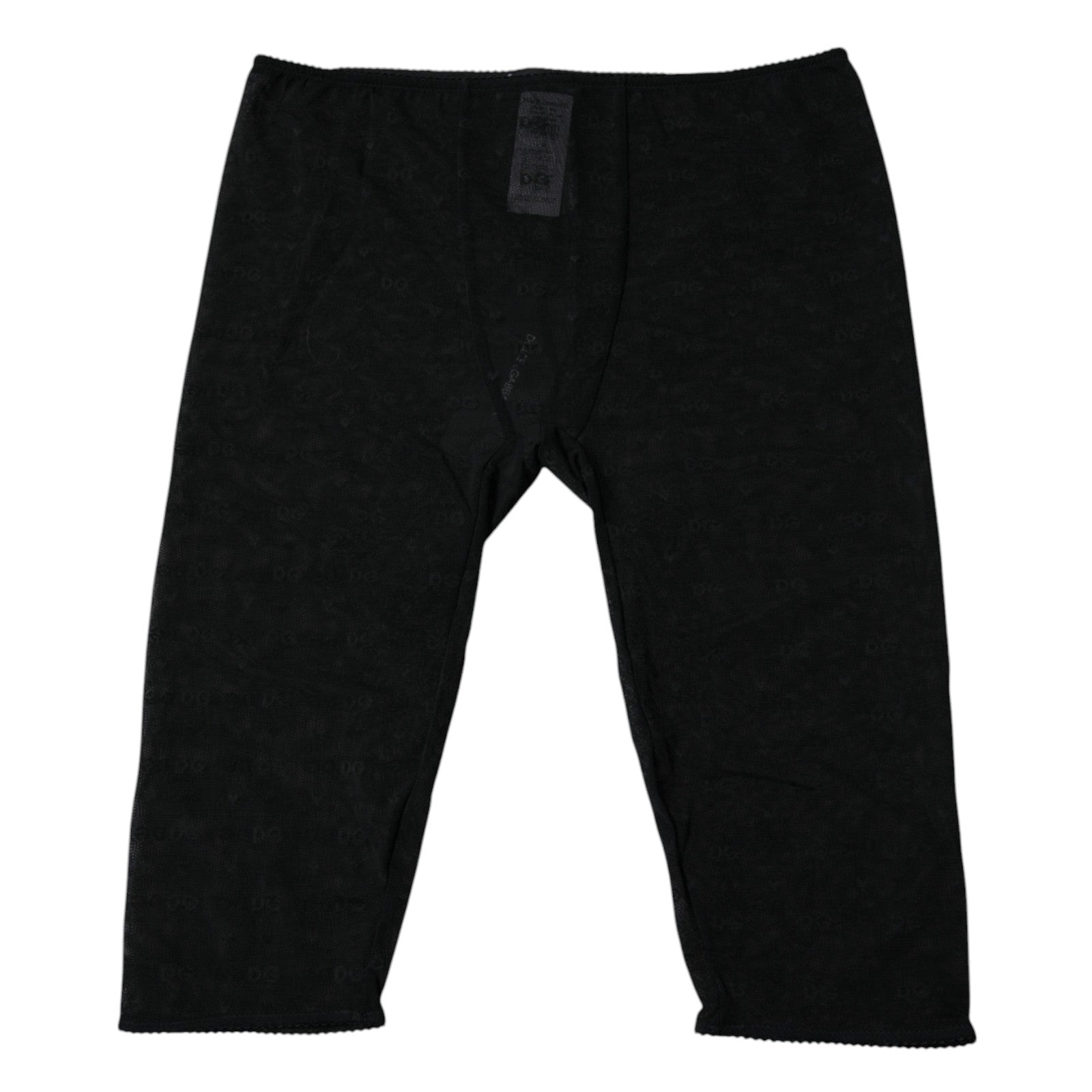 Dolce & Gabbana Schwarze Logo-Spitzen-Dessous, bauchfrei, eng anliegende Unterwäsche