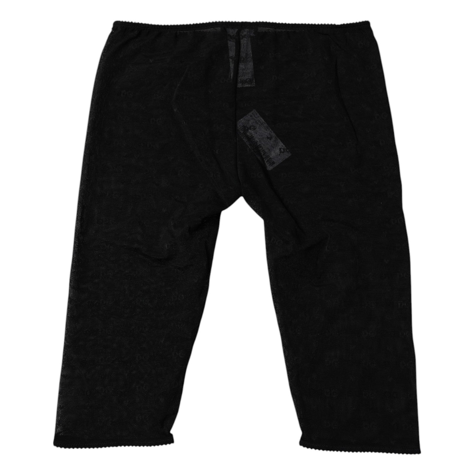 Dolce & Gabbana Schwarze Logo-Spitzen-Dessous, bauchfrei, eng anliegende Unterwäsche