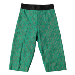 Dolce & Gabbana Green Logo Monogram Cropped Tights Underwear