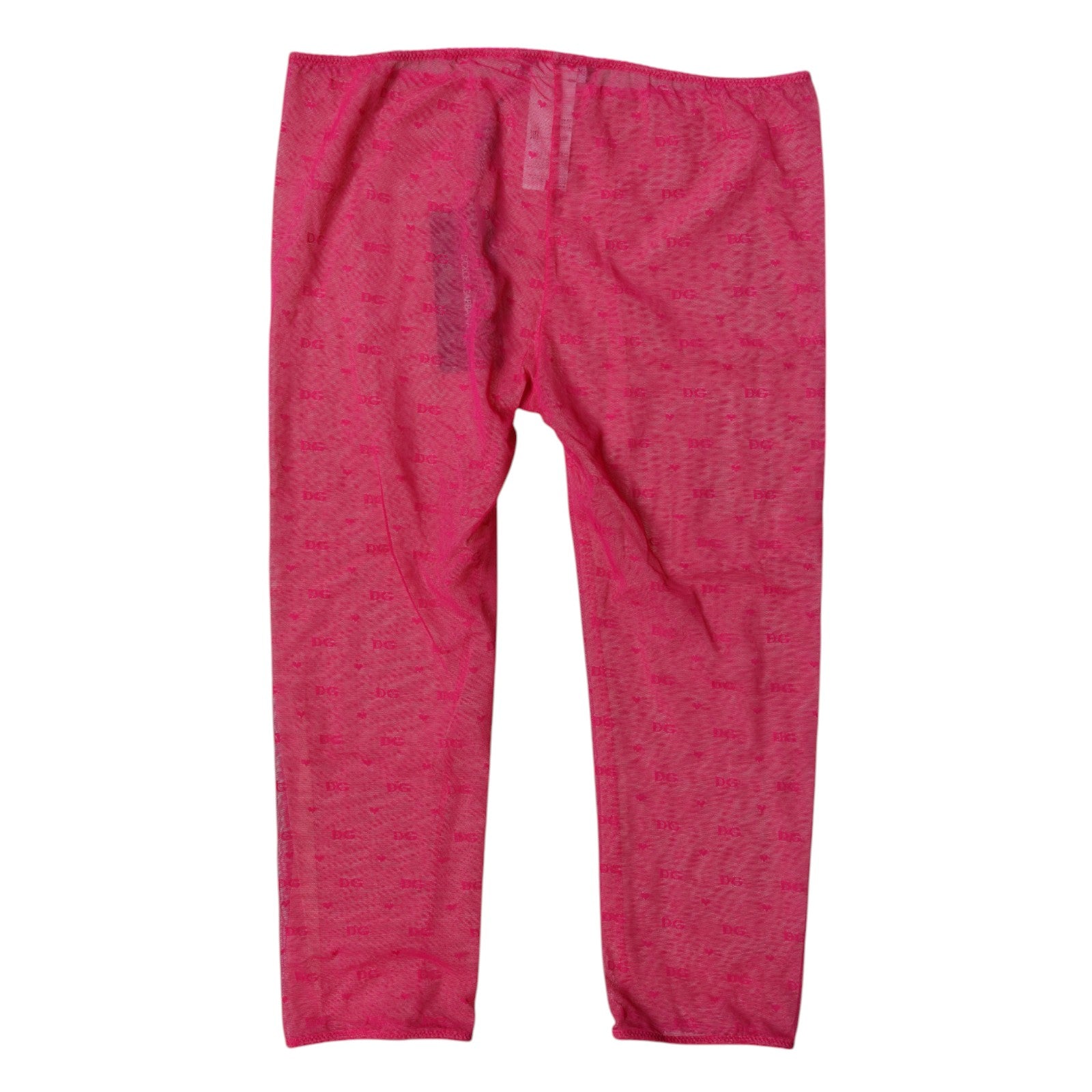 Dolce & Gabbana Fuchsia Logo Spitze Lingerie Cropped Eng Unterwäsche