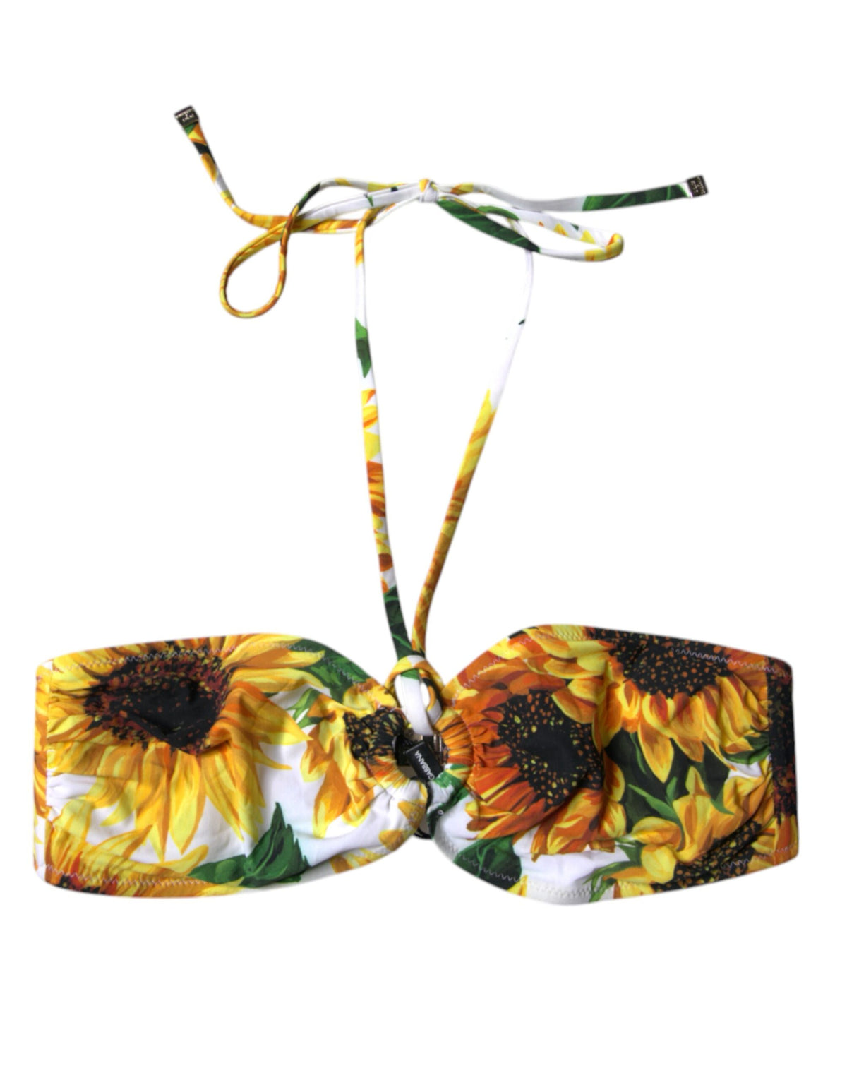 Dolce & Gabbana Multicolor Bloemen Halter Strandkleding Bikini Top Zwemkleding