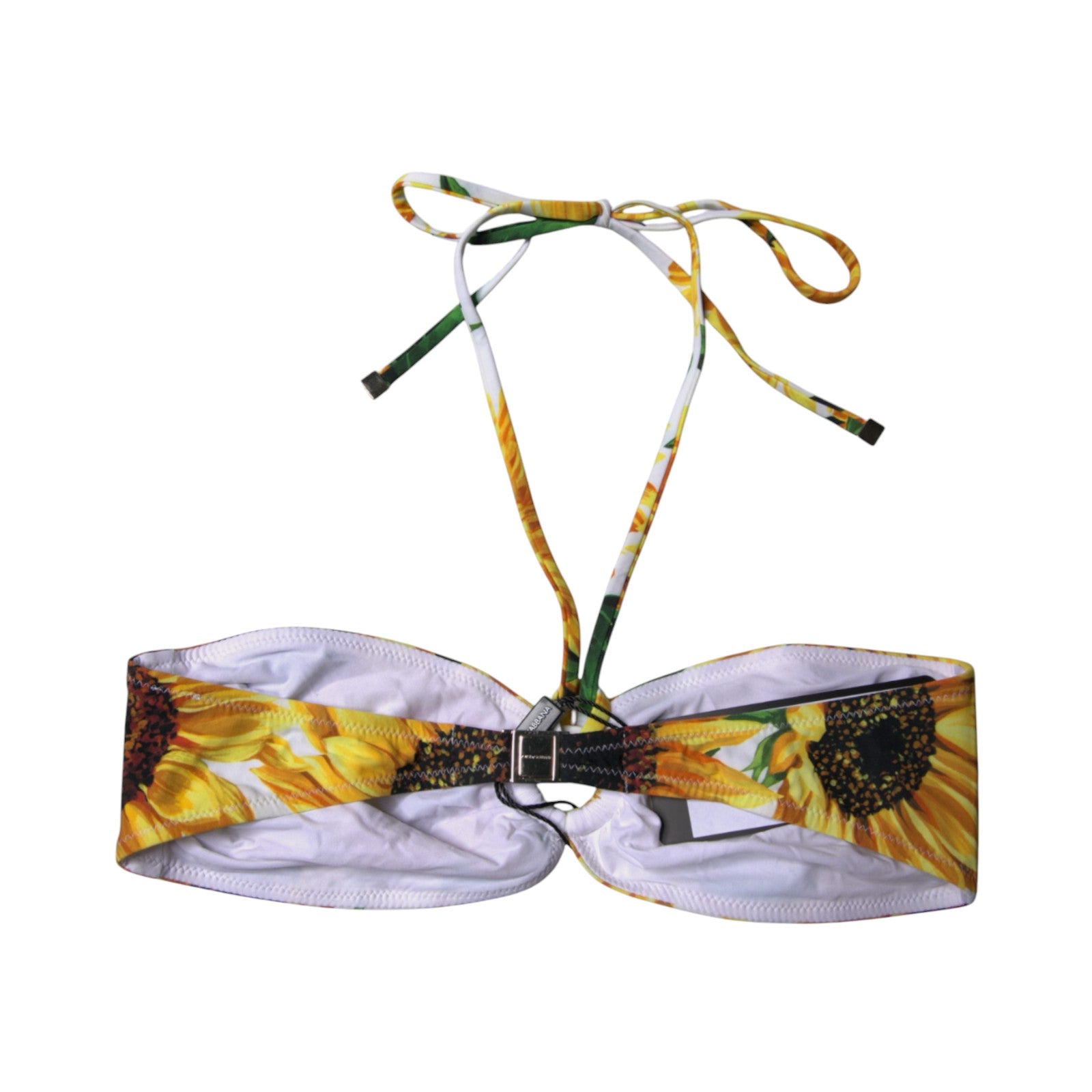 Dolce & Gabbana Multicolor Bloemen Halter Strandkleding Bikini Top Zwemkleding