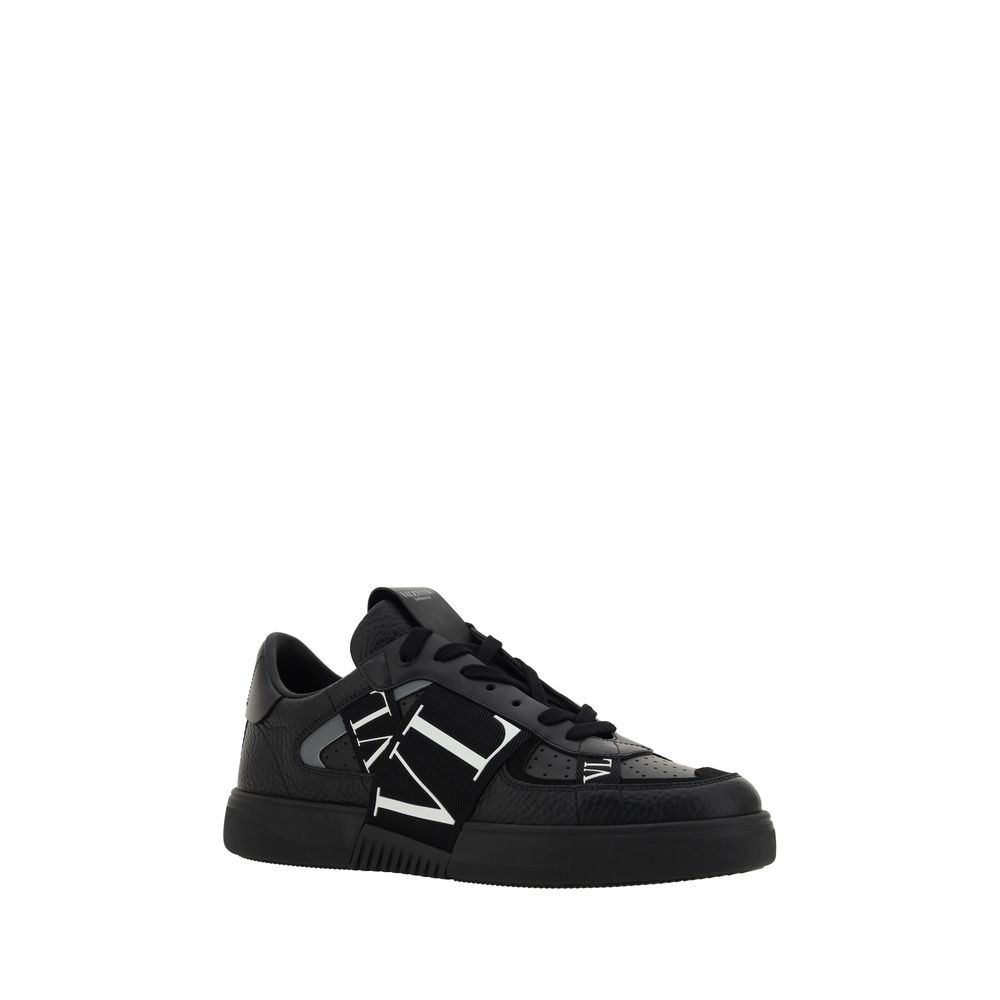 Valentino Garavani Schwarze Leder-Sneaker VL7N