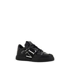 Valentino Garavani Schwarze Leder-Sneaker VL7N