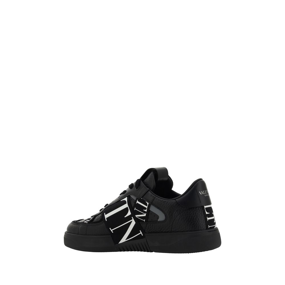Valentino Garavani Schwarze Leder-Sneaker VL7N