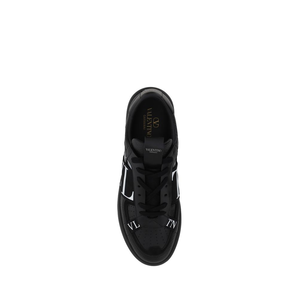 Valentino Garavani Schwarze Leder-Sneaker VL7N