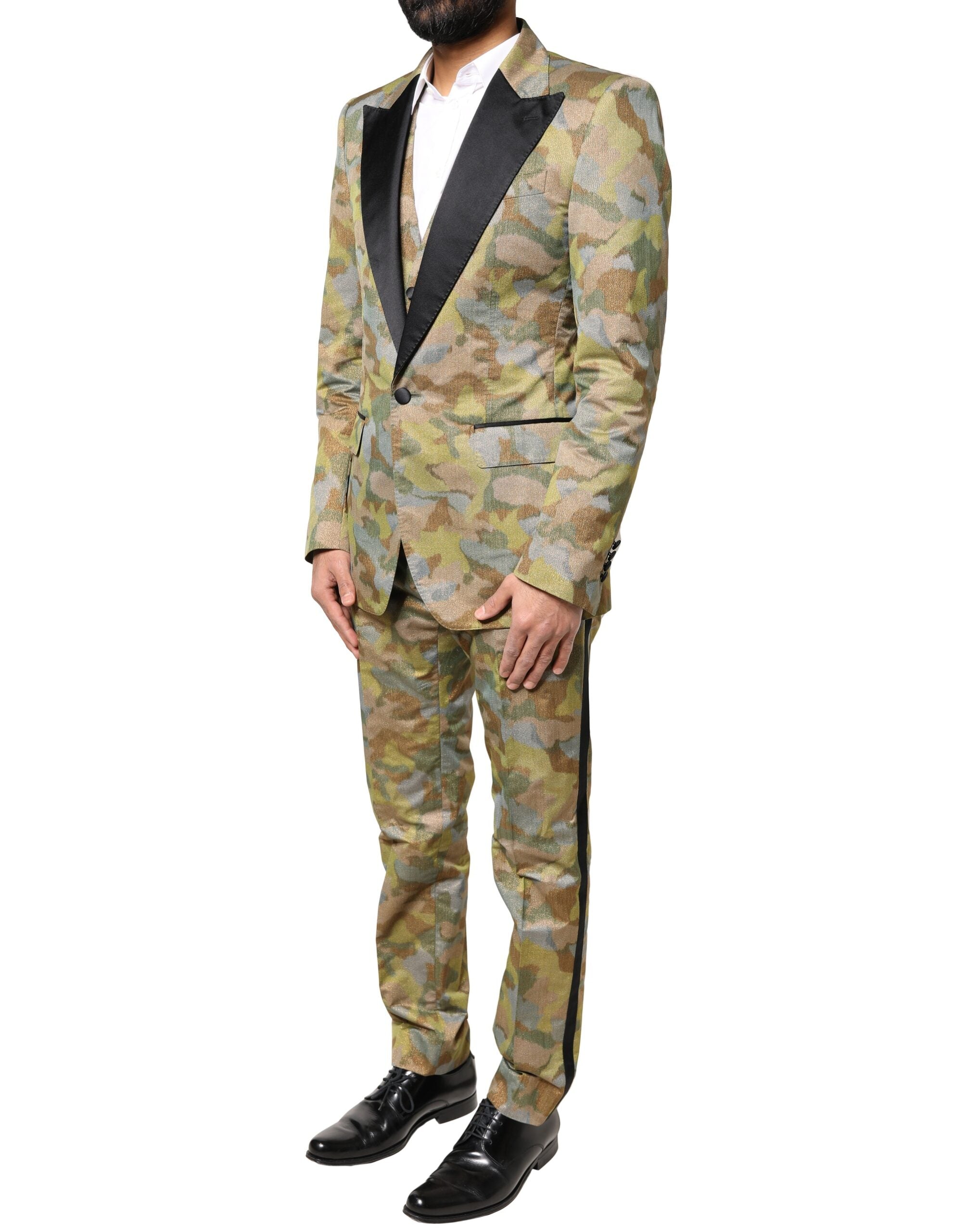 Dolce & Gabbana Multicolor Camouflage SICILIA Driedelig Pak