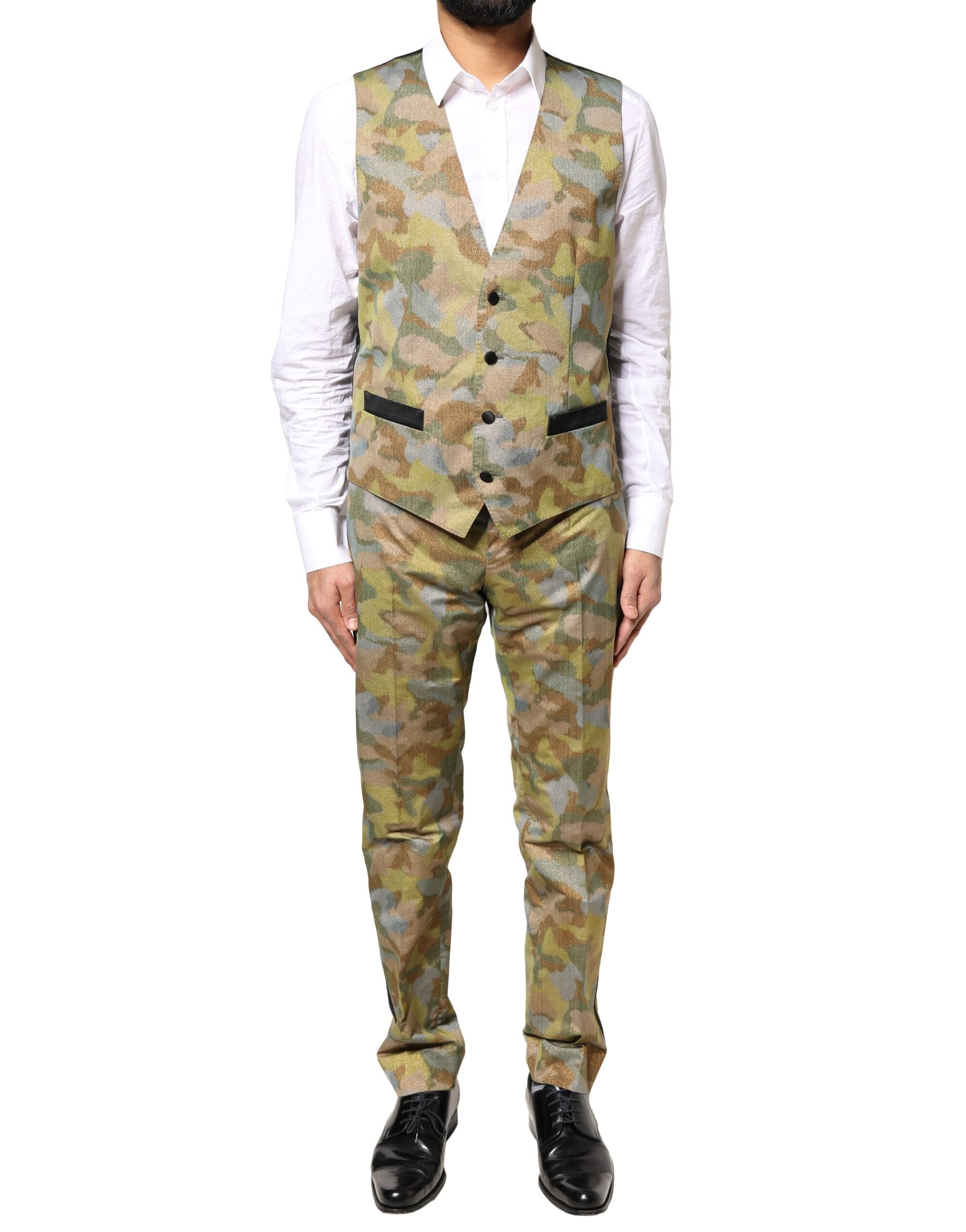 Dolce & Gabbana Multicolor Camouflage SICILIA Driedelig Pak
