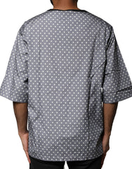Dolce & Gabbana Graues Polka-Dot Pin-Up Print Rundhals-T-Shirt