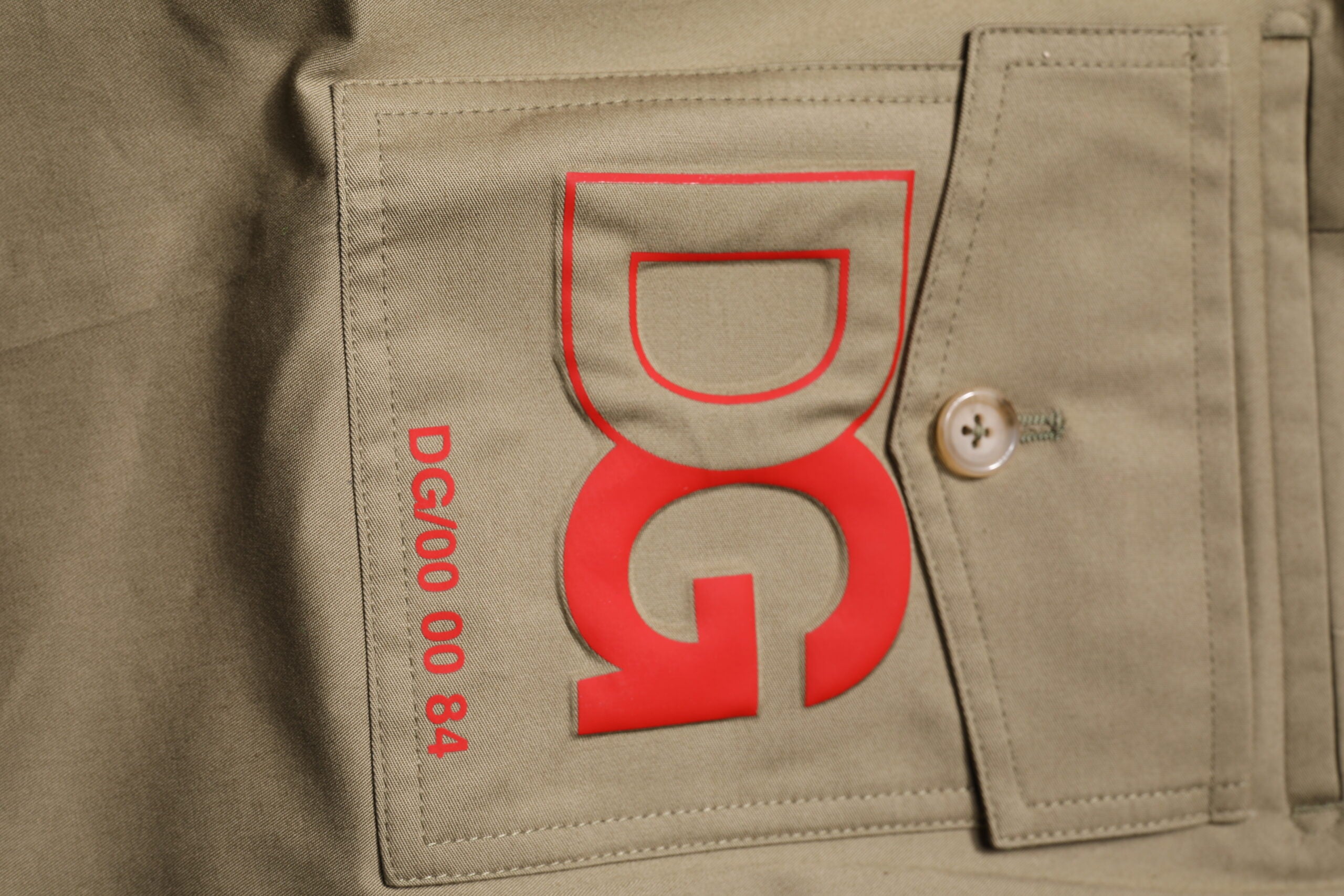 Dolce & Gabbana Donker Khaki Katoenen Taps Toelopende Broek