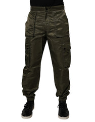 Dolce & Gabbana Donkergroene Nylon Cargobroek
