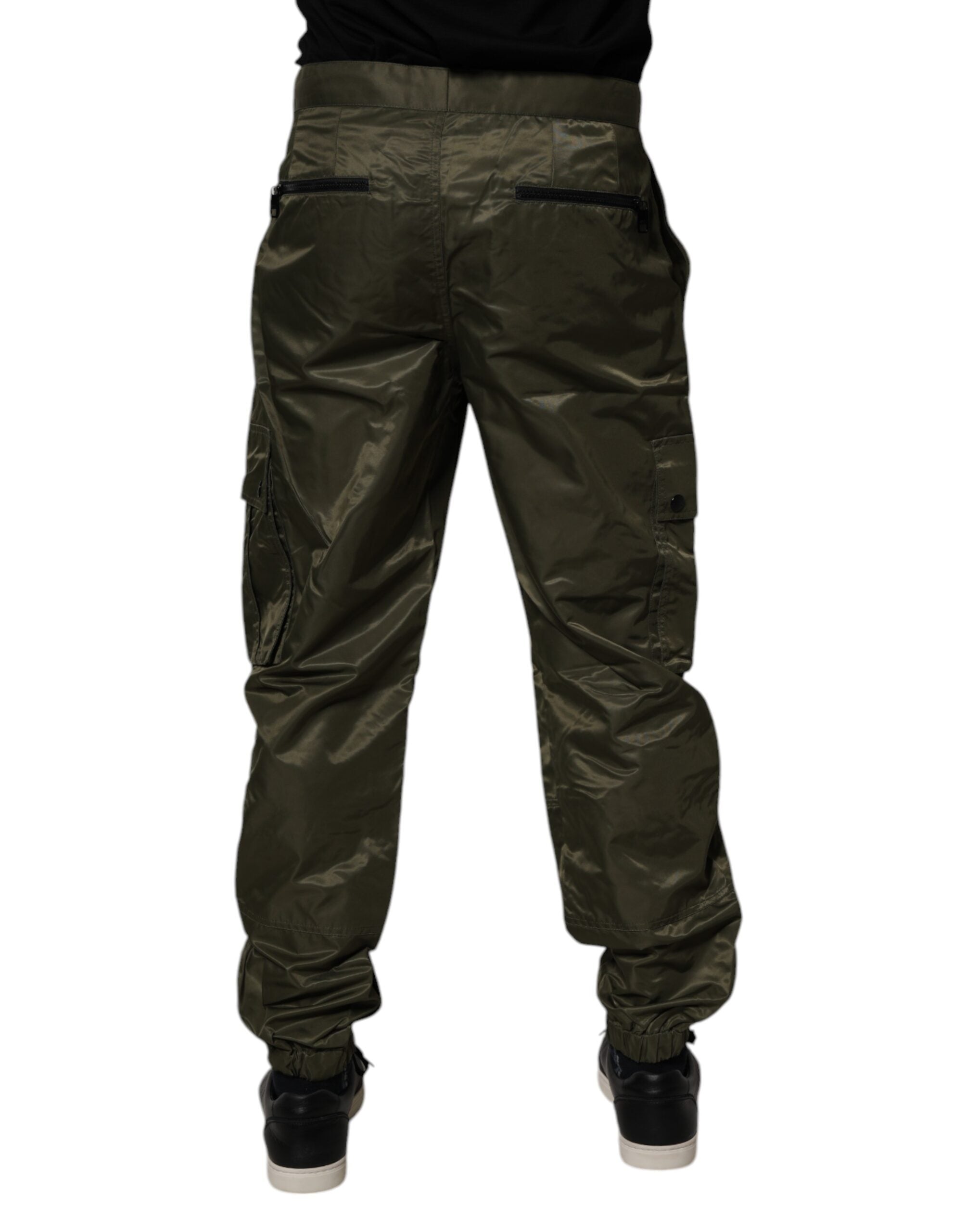Dolce & Gabbana Donkergroene Nylon Cargobroek