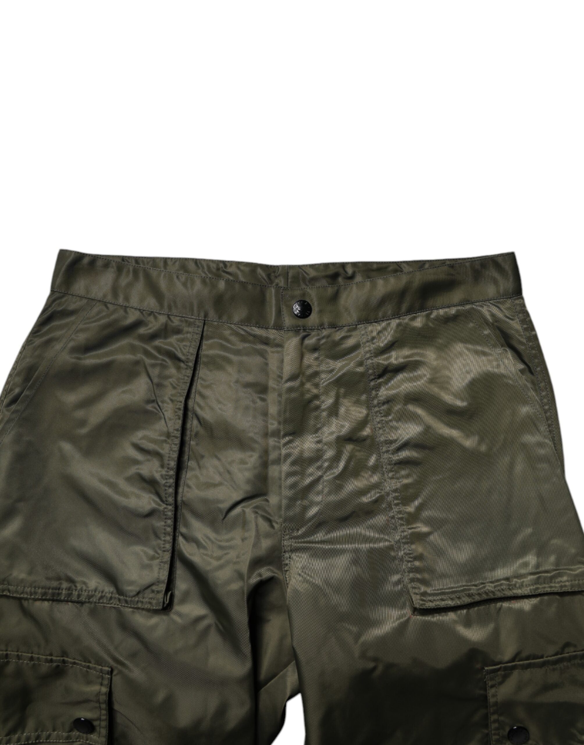 Dolce & Gabbana Donkergroene Nylon Cargobroek