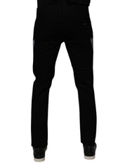 Dolce &amp; Gabbana Schwarze Skinny Jeans aus Baumwolle mit Blumenmuster für Herren