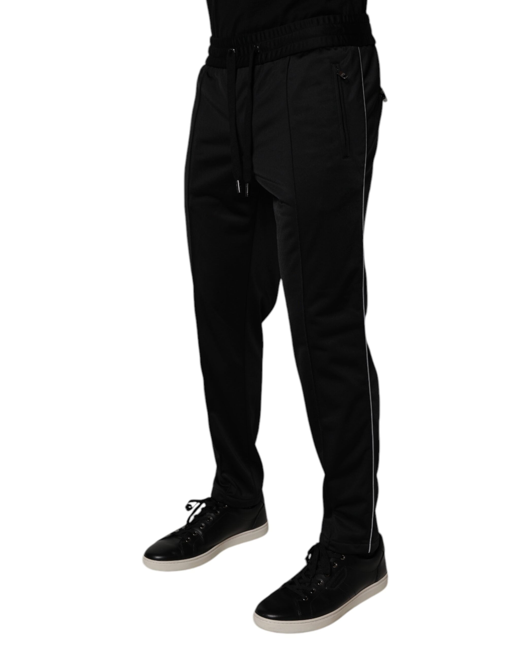 Dolce & Gabbana Zwarte Polyester Heren Joggingbroek