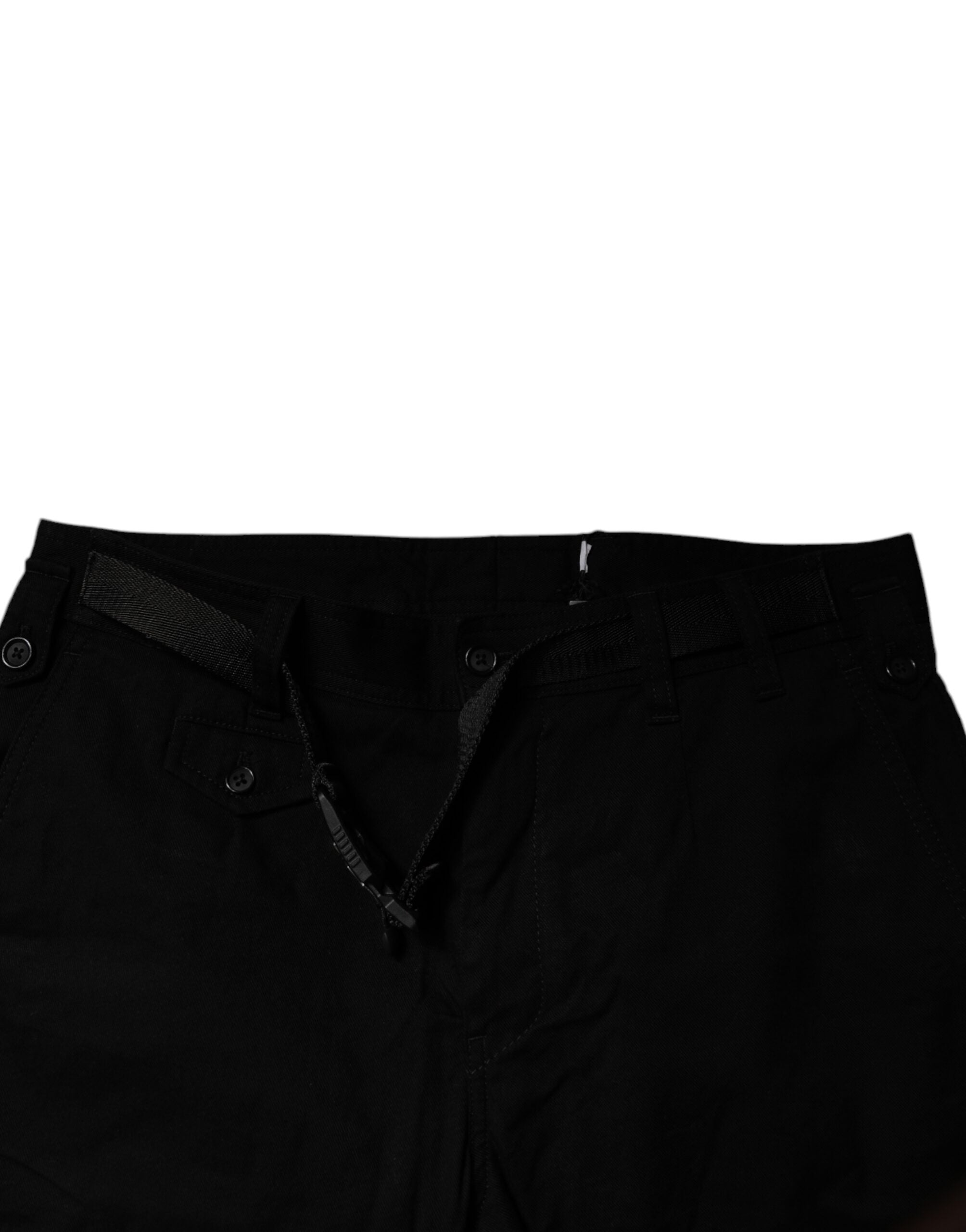Dolce &amp; Gabbana – Schwarze Skinny-Cargo-Jeans aus Baumwollstretch