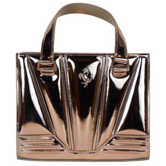 Ferrari Gray Leather Handbag
