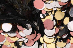 Dolce & Gabbana Gold Pailletten-Schößchenrock mit hoher Taille