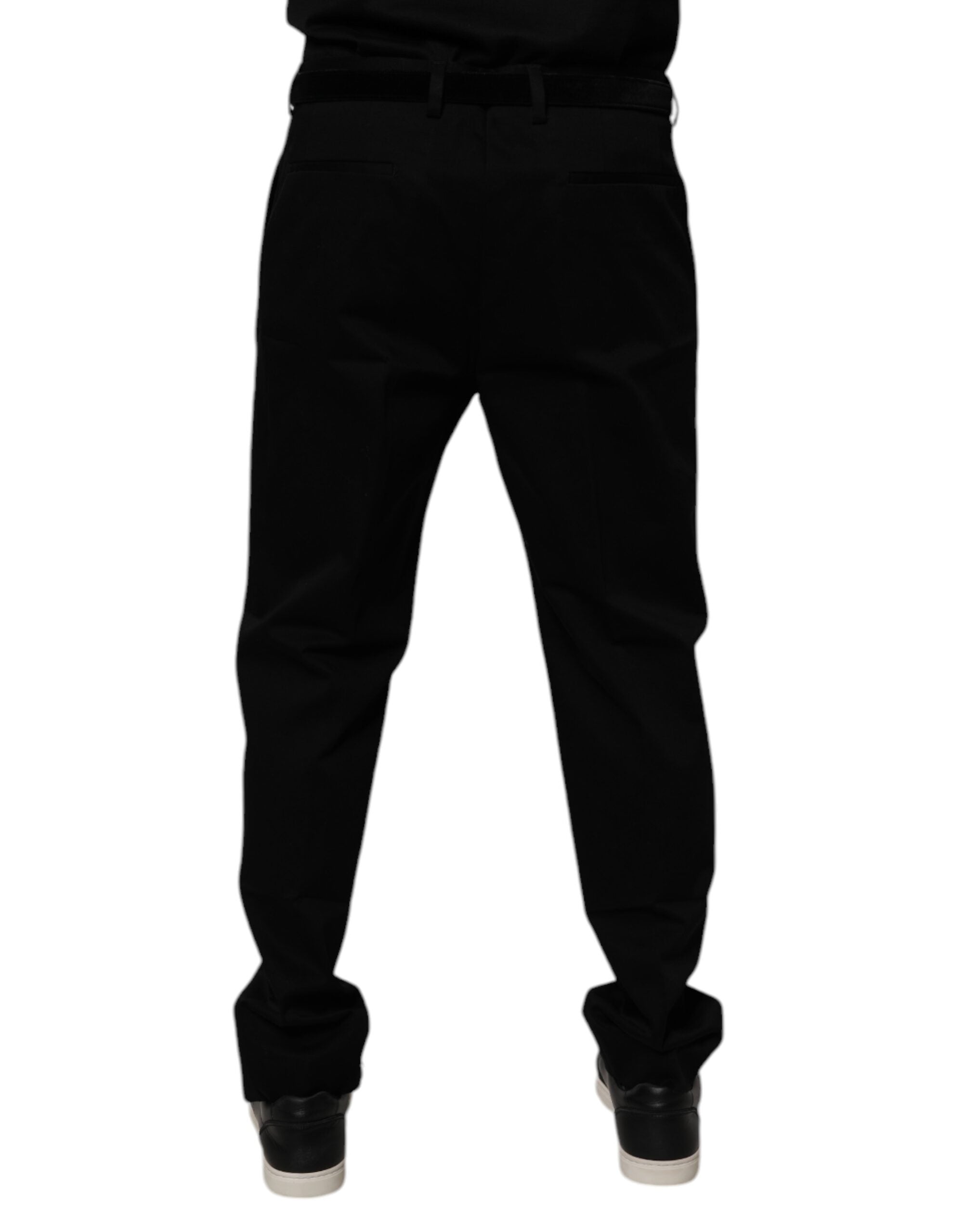 Dolce &amp; Gabbana Schwarze Herren-Enge-Hose aus Baumwolle