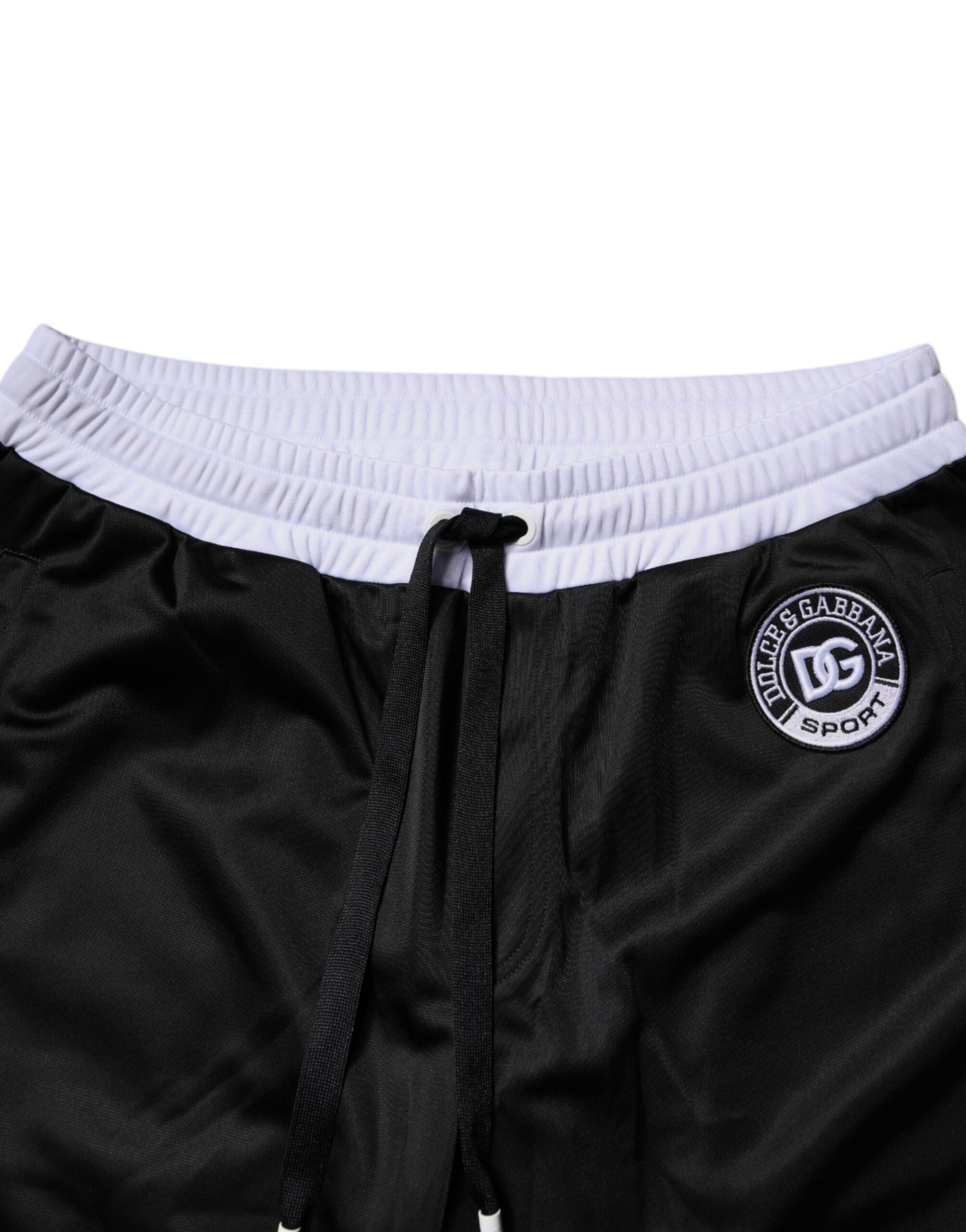 Dolce & Gabbana Schwarz-Weiß Herren Bermuda Sweatshorts Shorts