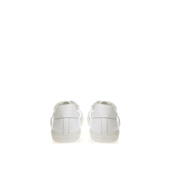 Roberto Cavalli Weiße Low-Top-Sneaker aus Leder